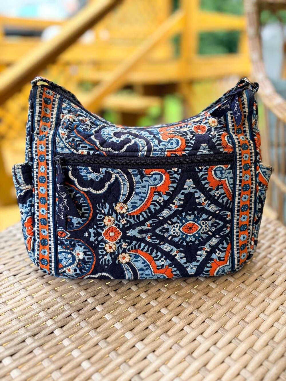 Vera Bradley Marrakesh Pattern Quilted Cotton Crossbody Shoulder Bag